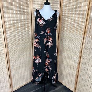 {NWT} City Chic Tropical Ruffle Seville Maxi Dress
